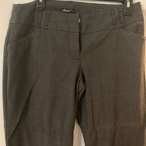 Wide leg, low rise dress pants